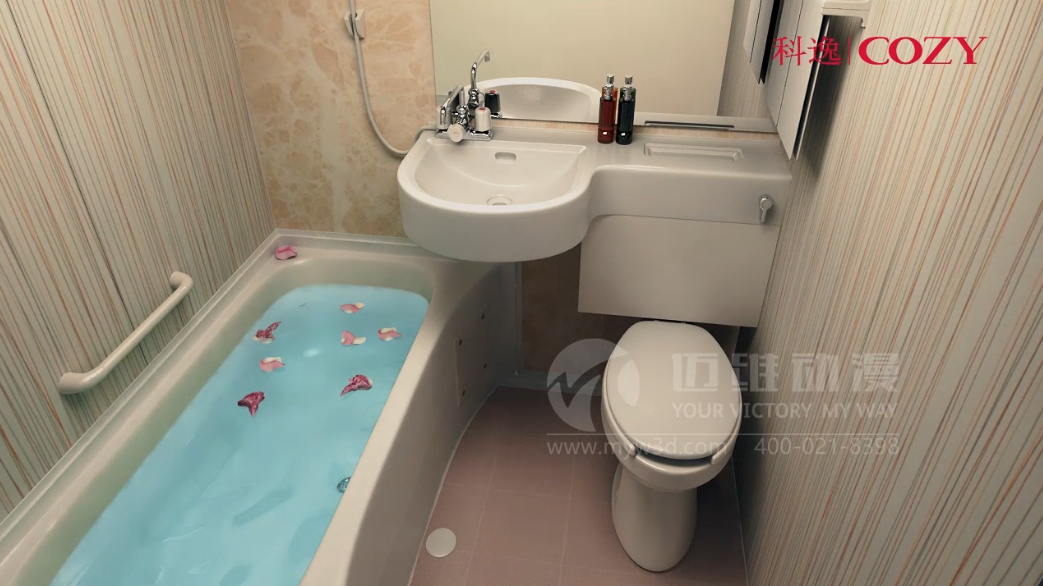 整體衛(wèi)浴是否適合家庭使用？產(chǎn)品演示三維動(dòng)畫為你揭曉謎題(圖1)