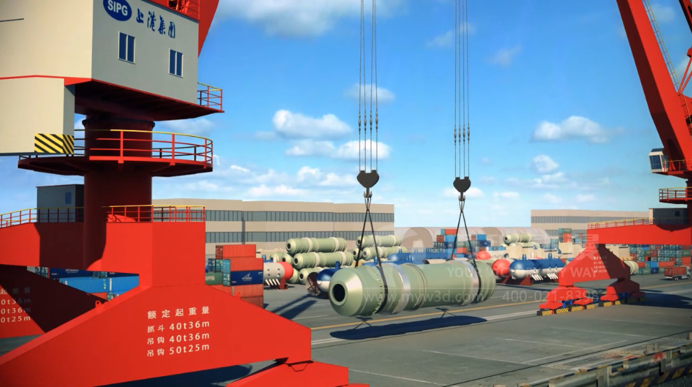 門機(jī)抬吊控制系統(tǒng)三維動(dòng)畫 門機(jī)抬吊控制系統(tǒng)三維動(dòng)畫