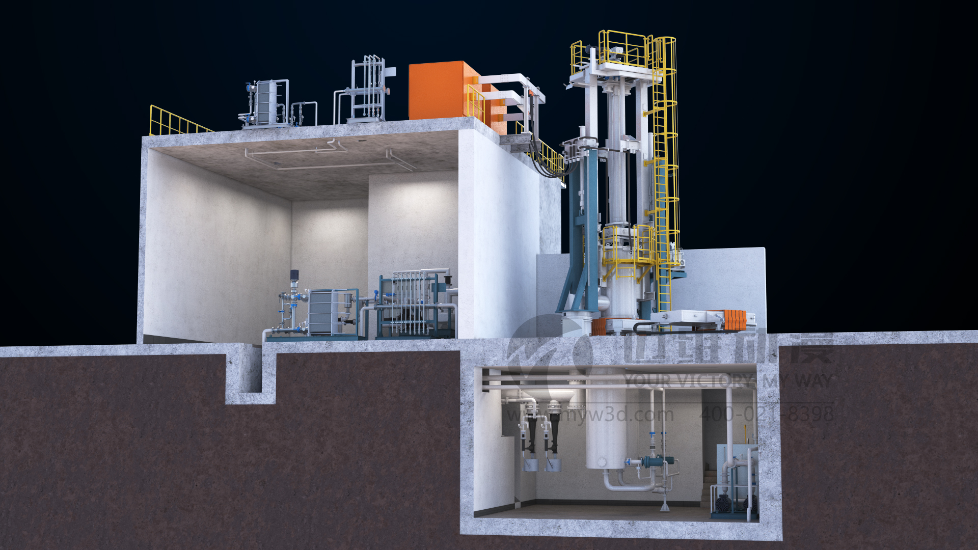 真空自耗-特鋼冶煉工藝三維動畫展示(圖1) 真空自耗-特鋼冶煉工藝三維動畫展示(圖1)