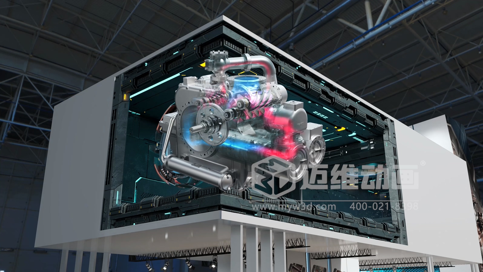 裸眼3D動畫震撼來襲，開啟空壓機炸裂視覺之旅！(圖1)
