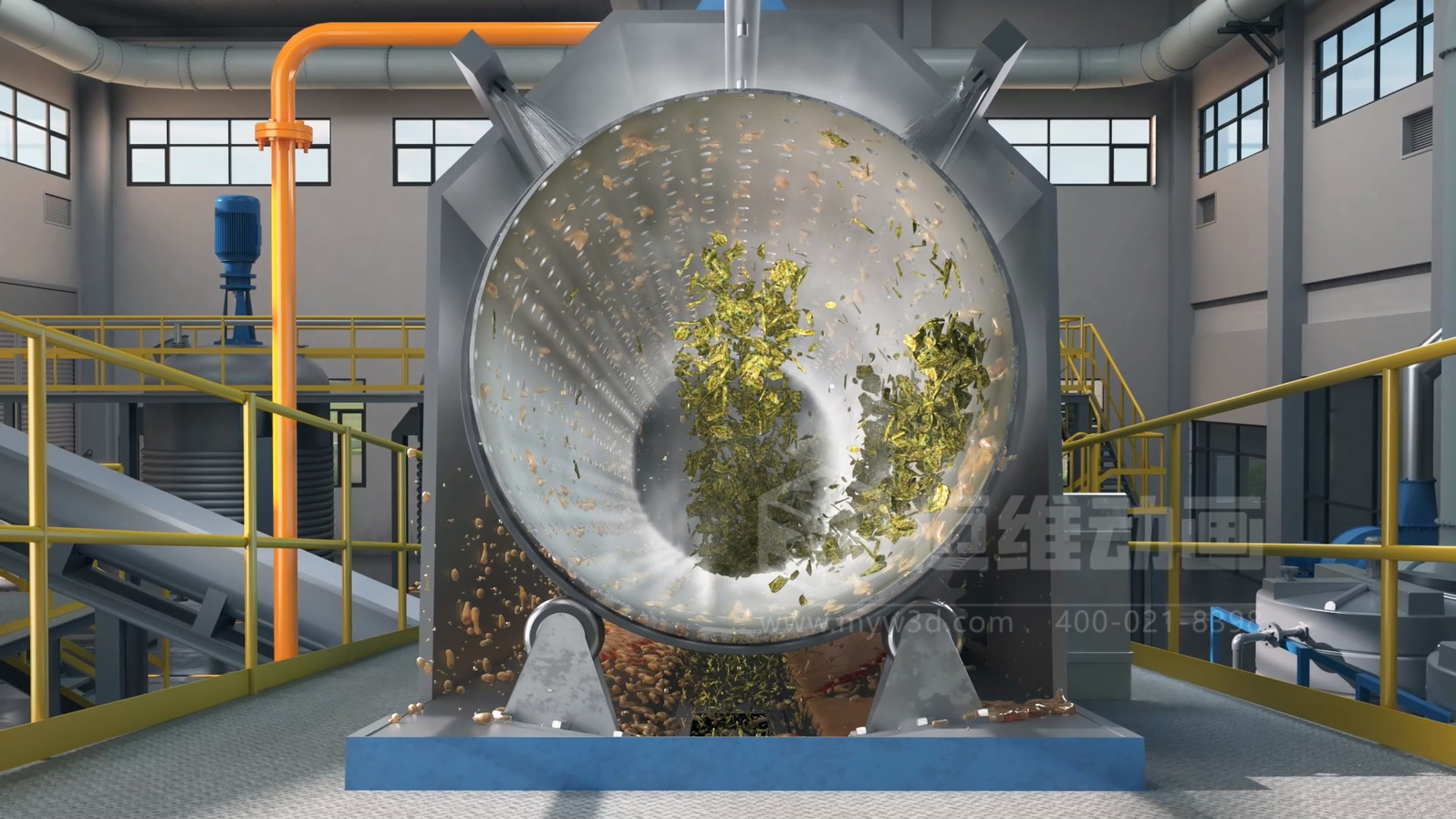 餐廚垃圾處理工藝三維動(dòng)畫(圖4) 餐廚垃圾處理工藝三維動(dòng)畫(圖4)