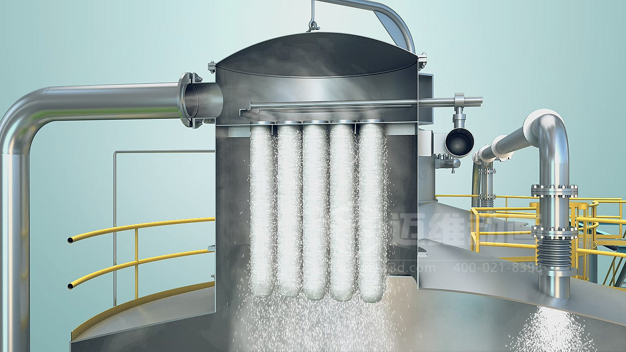 粉粒體物料處理系統(tǒng)三維動畫(圖2) 粉粒體物料處理系統(tǒng)三維動畫(圖2)